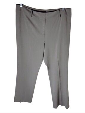 AK Annie Klein stretch dress pants women's plus size 16 gray straight leg